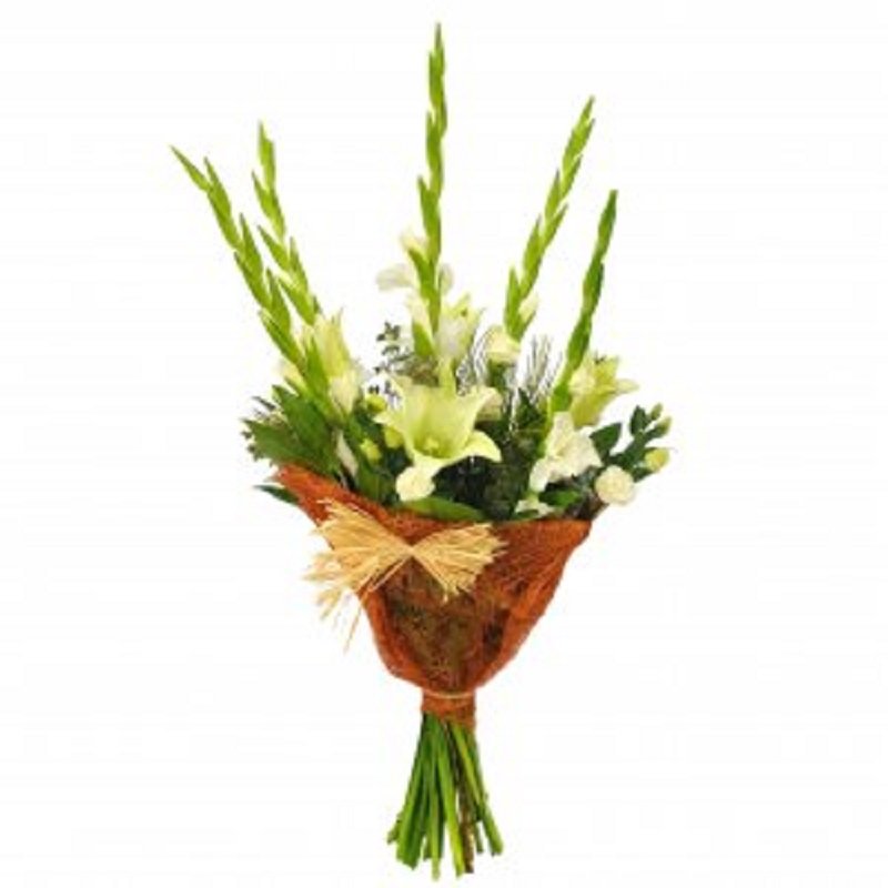 זר פרחים צחור