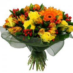 זר פרחים אוהב